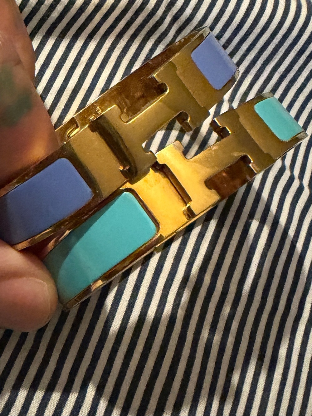 H Gold Bangle Bracelets
